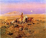 Charles Marion Russell The Horse Thieves painting
